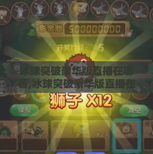 冰球突破豪华版直播在哪看,冰球突破豪华版直播在哪看？这些平台让你不错过每一场比赛！